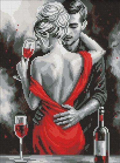 Ideyka, diamentowa mozaika, Czerwona miłość, 30-40 cm