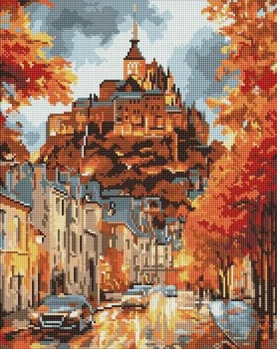 Ideyka, diamentowa mozaika, Jesienne Miasteczko, 40-50 cm