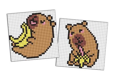 Ideyka, diamentowa mozaika, Kapibara: banany, 9-9 cm