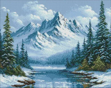 Ideyka, diamentowa mozaika, Mroźny oddech lasu, 40-50 cm