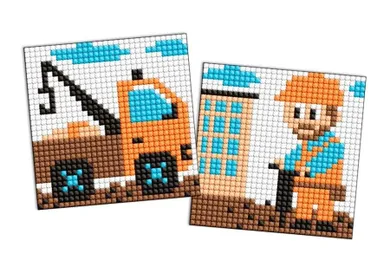 Ideyka, diamentowa mozaika na naklejce, Budowniczy