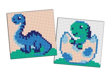 Ideyka, diamentowa mozaika na naklejce, Dinozaur 2