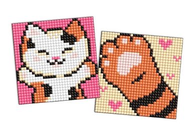 Ideyka, diamentowa mozaika na naklejce, Puffy, 9-9 cm