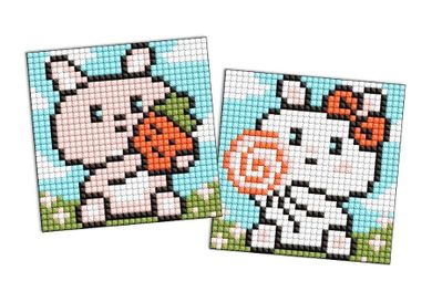 Ideyka, diamentowa mozaika na naklejce, Śliczne.., 9-9 cm