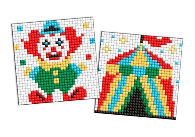 Ideyka, diamentowa mozaika na naklejce, Zawód Klaun