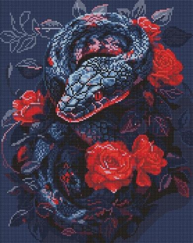 Ideyka, diamentowa mozaika, Niebezpieczna róża, 40-50 cm