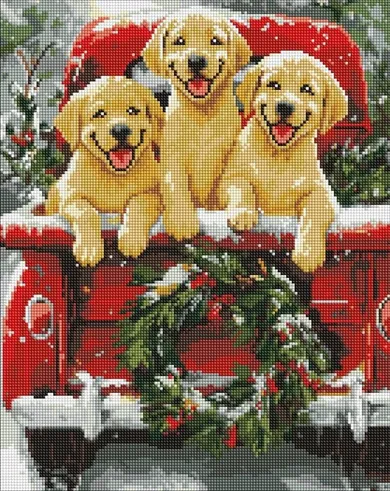 Ideyka, diamentowa mozaika, Psia przejażdżka, 40-50 cm