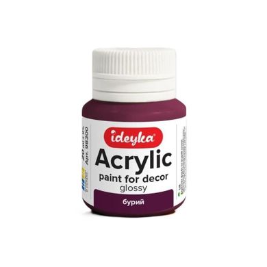 Ideyka, farba akrylowa, brązowy, 20 ml