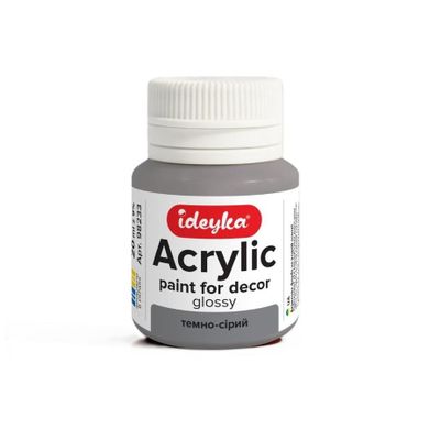 Ideyka, farba akrylowa, ciemnoszara, 20 ml