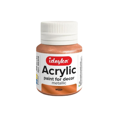 Ideyka, farba akrylowa, metaliczna, miedź, 20 ml