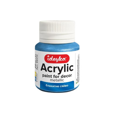 Ideyka, farba akrylowa, metaliczna, niebieski połysk, 20 ml