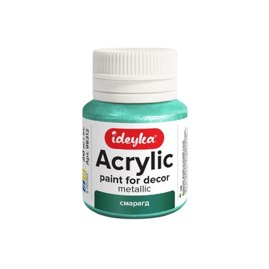 Ideyka, farba akrylowa, metaliczna, szmaragd, 20 ml