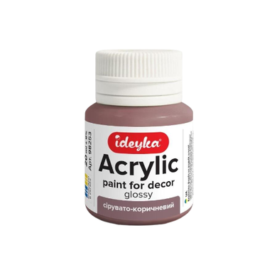 Ideyka, farba akrylowa, szarobrązowy, 20 ml