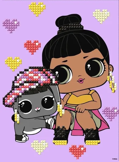 Ideyka, L.O.L. Surprise, diamentowa mozaika, Honey Bun, 15-20 cm