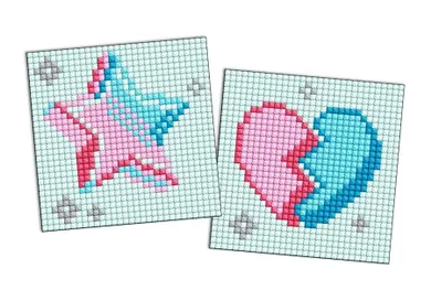 Ideyka, L.O.L. Surprise, diamentowa mozaika na magnes, Gwiazda, 9-9 cm