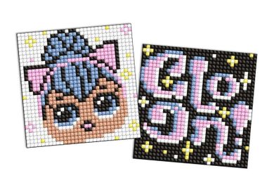 Ideyka, L.O.L. Surprise, diamentowa mozaika na magnes, Napis