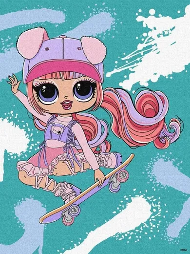 Ideyka, L.O.L. Surprise, malowanie po numerach, Tweens LOL Skate Dance..