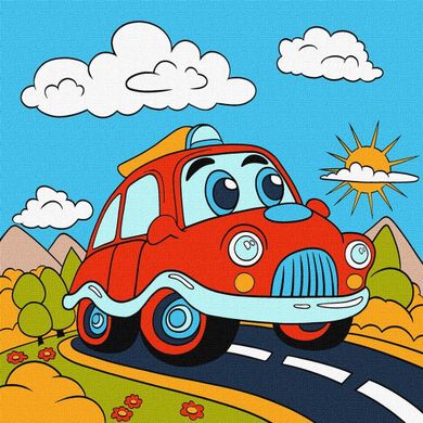 Ideyka, Malowanie numerach, Zabawna podróż, 25-25 cm