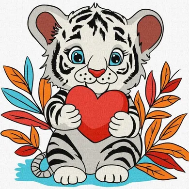 Ideyka, malowanie po numerach, Cudowne tygrysiątko