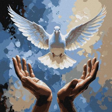 Ideyka, malowanie po numerach, dłonie dobroci, 40-40 cm