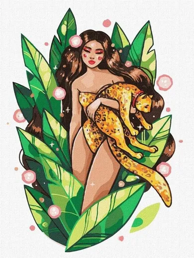 Ideyka, malowanie po numerach, Drapieżna piękność, 30-40 cm