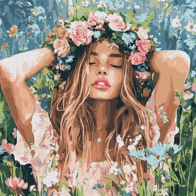 Ideyka, malowanie po numerach, Dziewczyna z wieńcem