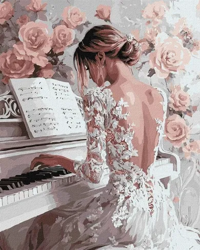 Ideyka, malowanie po numerach, Elegancki szkic, 40-50 cm