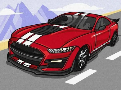 Ideyka, malowanie po numerach, Fajny samochód