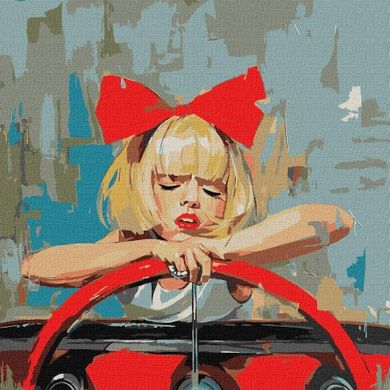 Ideyka, malowanie po numerach, Fajowa dziewczyna, 50-50 cm