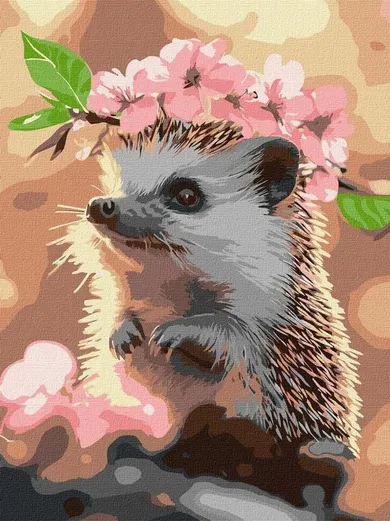 Ideyka, malowanie po numerach, Jeżyk w wiśniowym, 30-40 cm