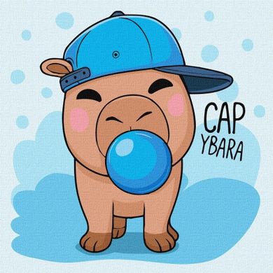 Ideyka, malowanie po numerach, Kapibara i guma balonowa