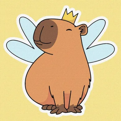 Ideyka, malowanie po numerach, Kapibara-wróżka