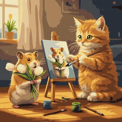 Ideyka, malowanie po numerach, Keith jest artystą, 40-40cm