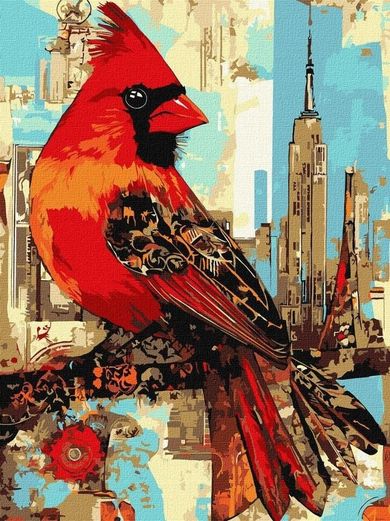 Ideyka, malowanie po numerach, Miejski ptaszek, 30-40 cm