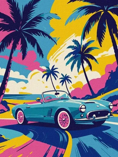 Ideyka, malowanie po numerach, Neonowy napęd, 30-40 cm