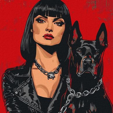 Ideyka, malowanie po numerach, niebezpieczny, 40-40 cm