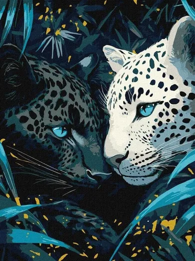 Ideyka, malowanie po numerach, Niebieskooki metal, 30-40 cm