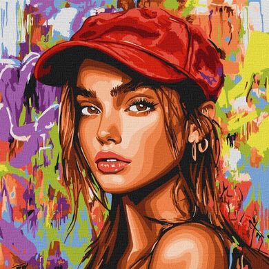 Ideyka, malowanie po numerach, Nowoczesny Czerwony Kapturek