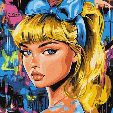 Ideyka, malowanie po numerach, Nowoczesny Kopciuszek, 40-40 cm