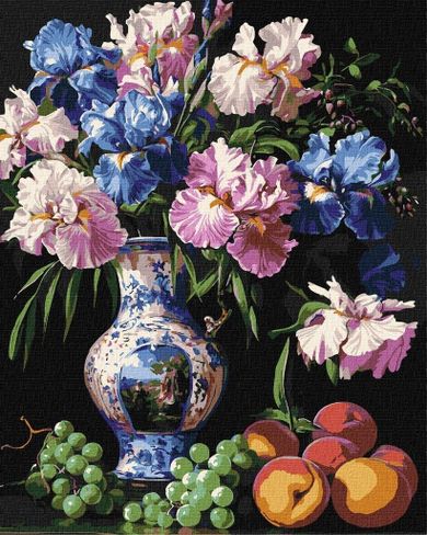 Ideyka, malowanie po numerach, Piękno irysów, 40-50 cm