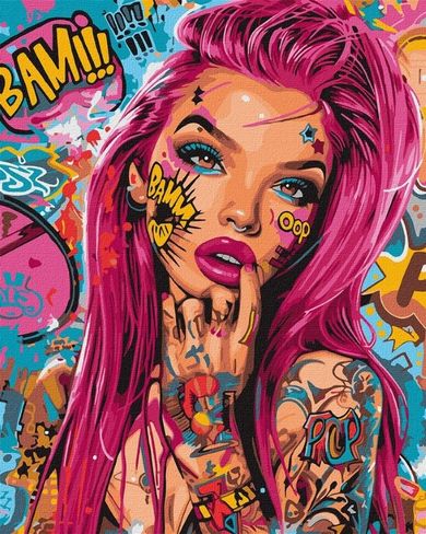 Ideyka, malowanie po numerach, Plama kolorów, 40-50 cm