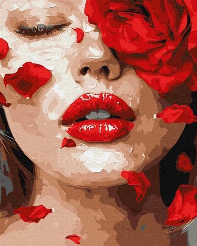 Ideyka, malowanie po numerach, Płatki róż, 40-50 cm