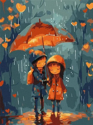 Ideyka, malowanie po numerach, Pod parasolem, 30-40 cm