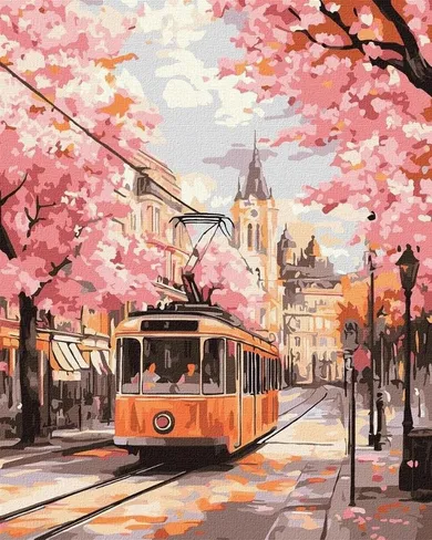 Ideyka, malowanie po numerach, Różowa ścieżka, 40-50 cm