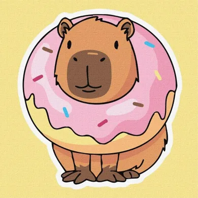 Ideyka, malowanie po numerach, Słodka kapibara