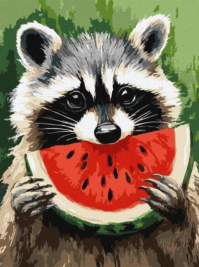 Ideyka, malowanie po numerach, soczysty arbuz, 30-40 cm