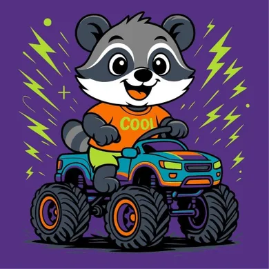 Ideyka, malowanie po numerach, Szop w samochodzie Kids