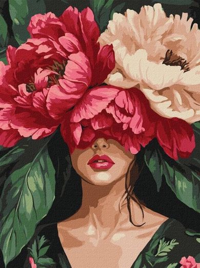 Ideyka, malowanie po numerach, Tajemnicze piwonie, 30-40 cm