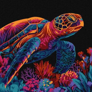 Ideyka, malowanie po numerach, Tajemniczy żółw, 30-30 cm