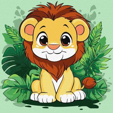 Ideyka, malowanie po numerach, Wesołe lwiątko Kids